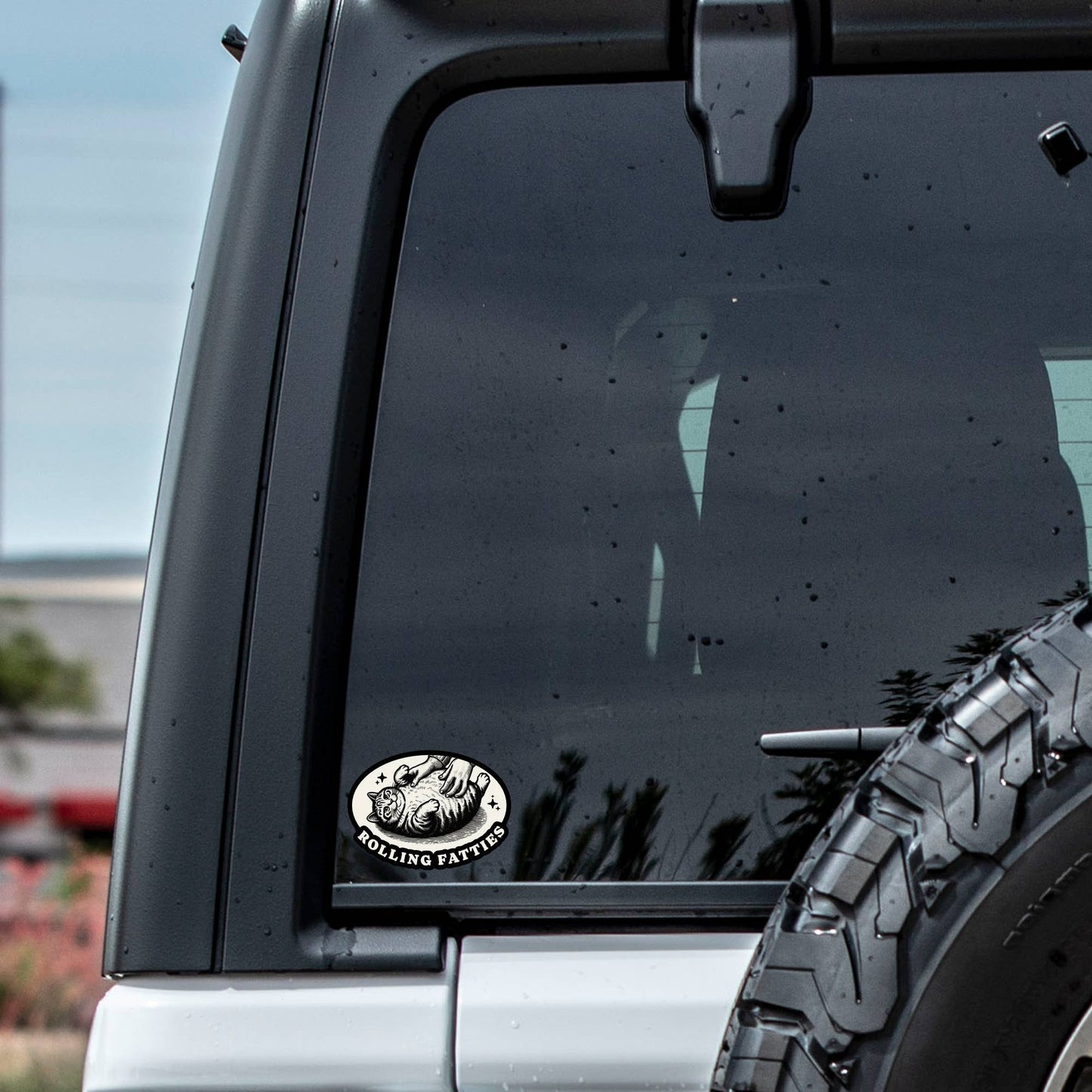 Fat Cat Feline Kitty Sticker