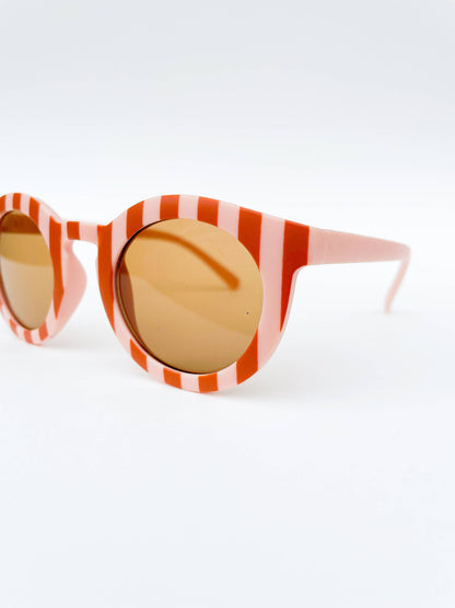 Blush & Tan Stripe Kids Toddler Sunglasses