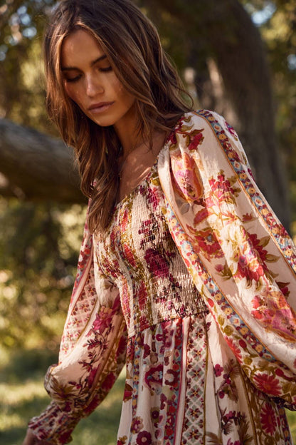 Floral Printed Bohemian Maxi Dress