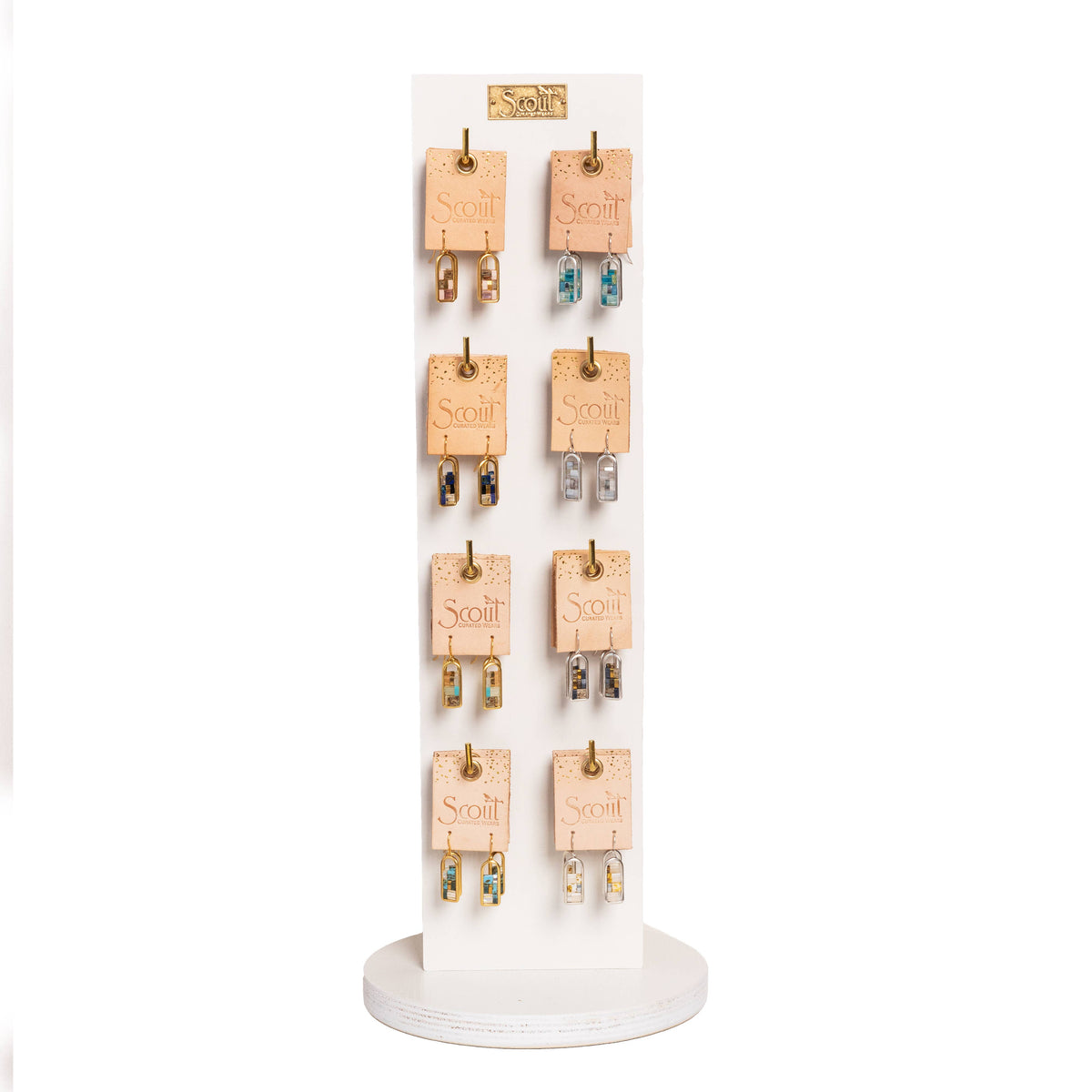 Good Karma Miyuki Frame Earring - Indigo/Gold