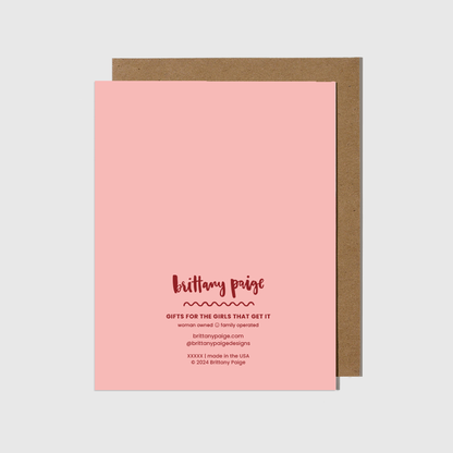 Cake Wine Sticker Card