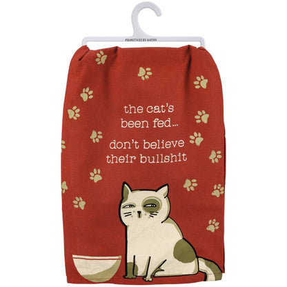 The Cat's Been Fed Kitchen Towel