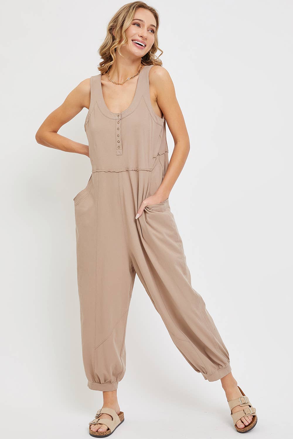 Cotton Washed Jumpsuit
