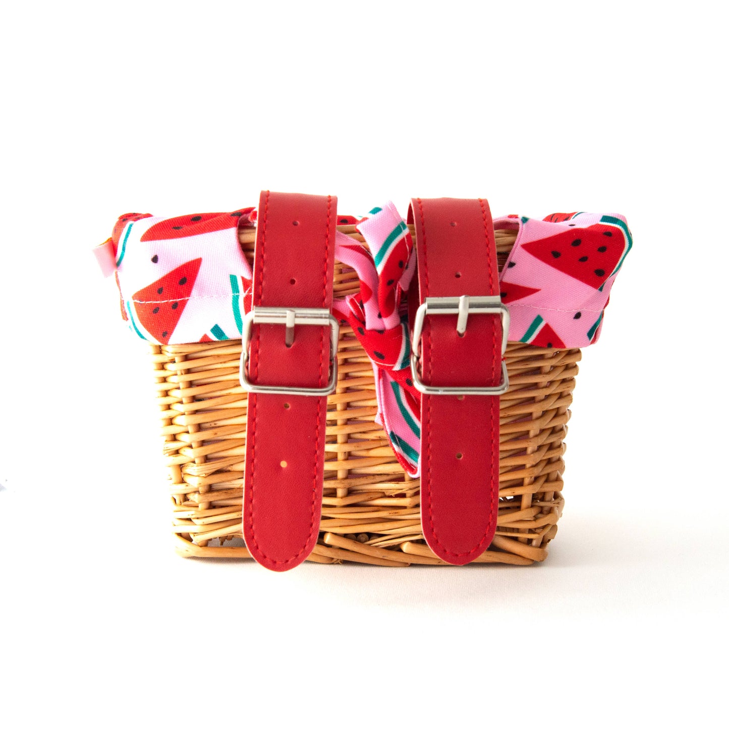 Kids Wicker Basket with Cute Watermelon Liner