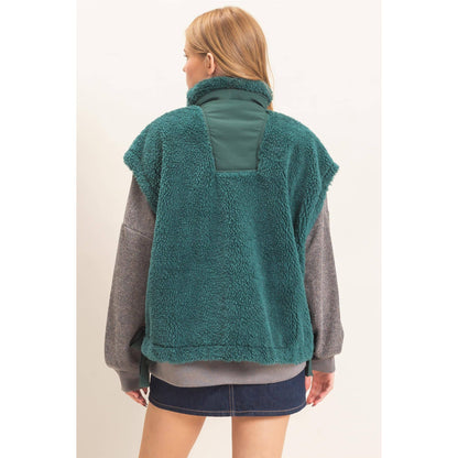 Sherpa Vest With Snap Closure