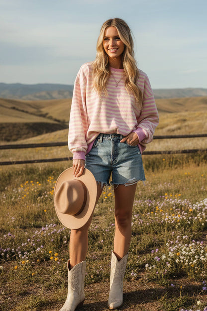 Multi Color Striped Sweatshirt