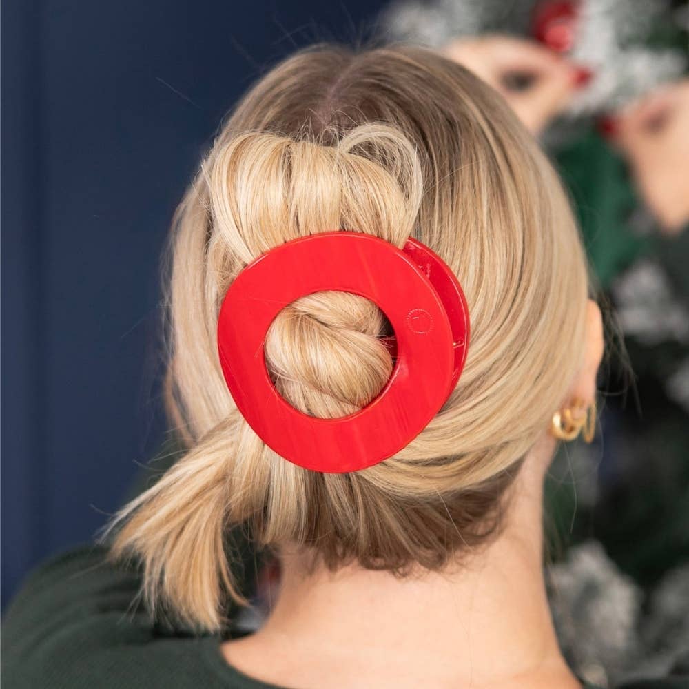 Red Carpet Ready | Large | Flat Circle Hair Clip