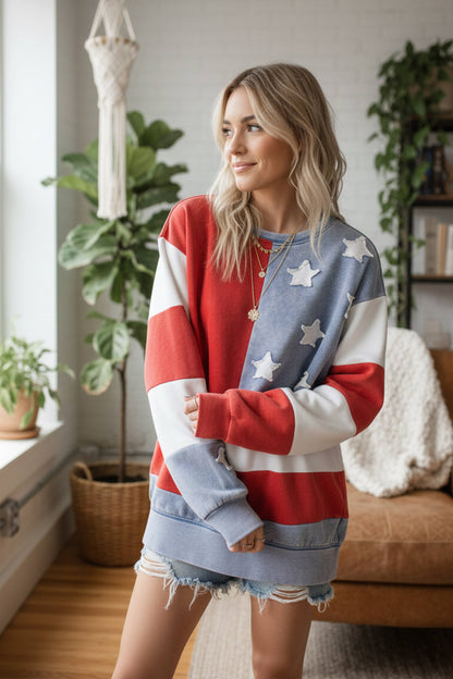 Mineral Washed Americana Sweatshirt