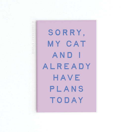 My Cat and I Rectangle Magnet