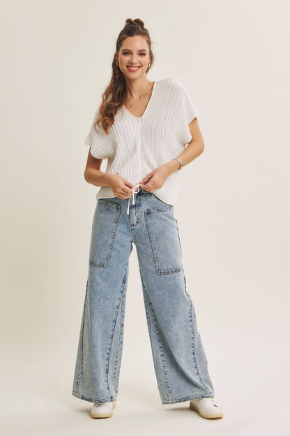 Ease and Grace Wide Leg Jeans