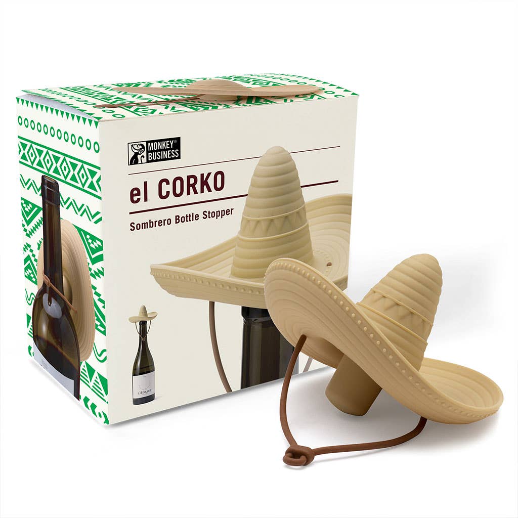 El Corko Silicone Sombrero Wine Stopper