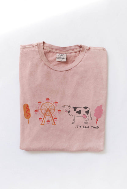 IT'S FAIR TIME! Mineral Washed Graphic Top