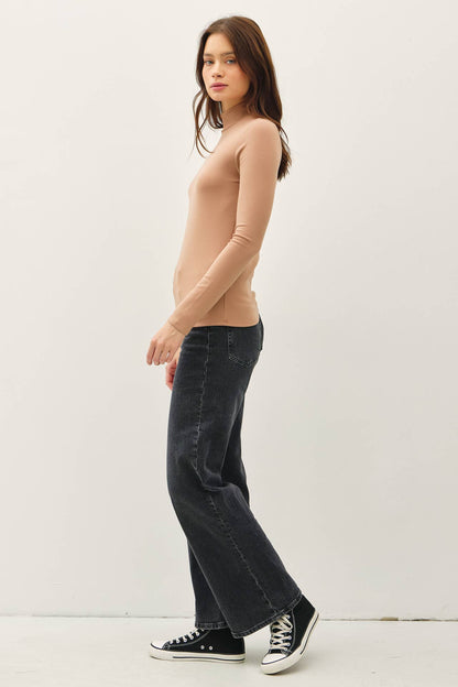 Turtleneck Knit Top