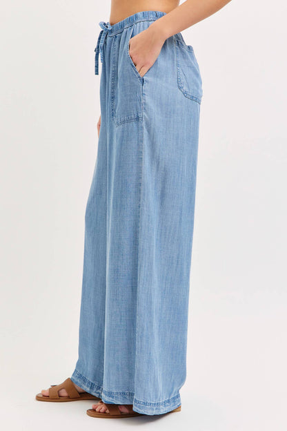 Elastic Waist Palazzo Pants