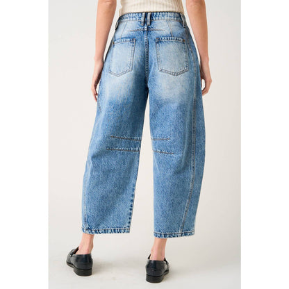 Patchwork Barrel Jeans