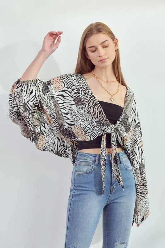 Animal Zebra Print Cardigan