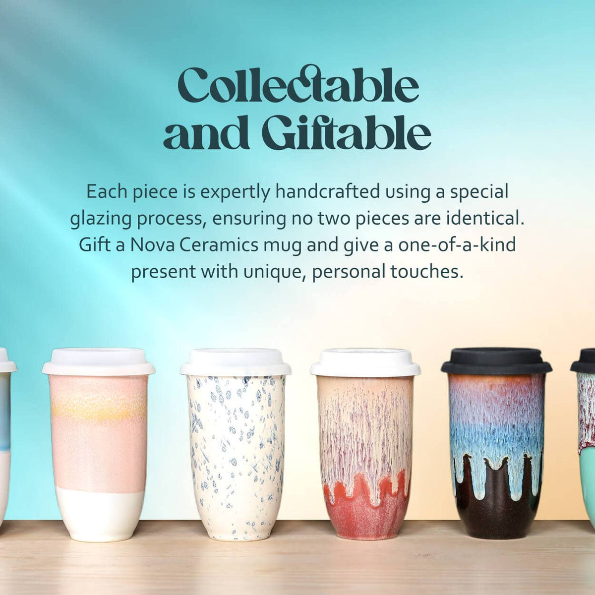 Astral Bloom Ceramic Travel Mug – 16oz - Pottery Fall Mugs