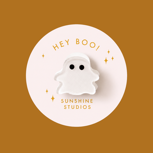 Hey Boo! Ghost Mini Hair Clip