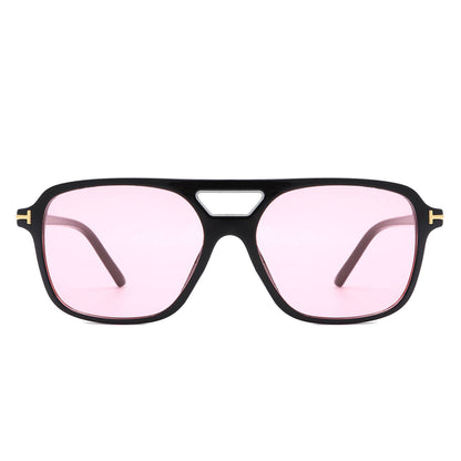 Retro Square Brow-Bar Fashion Vintage Aviator Sunglasses