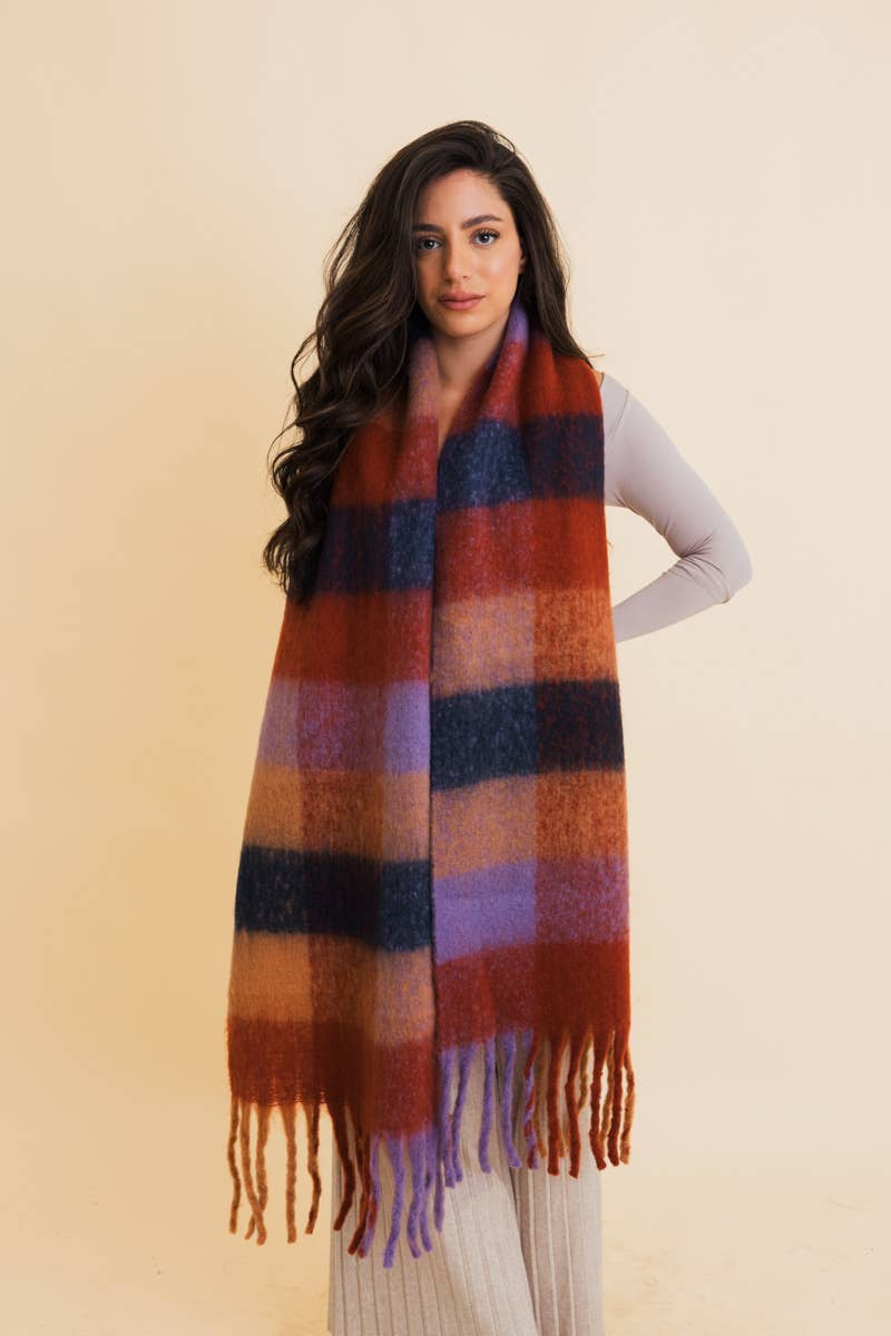 Cozy Breeze Oversized Fringe Scarf