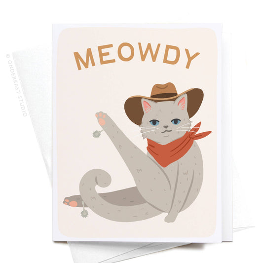 Meowdy Greeting Card