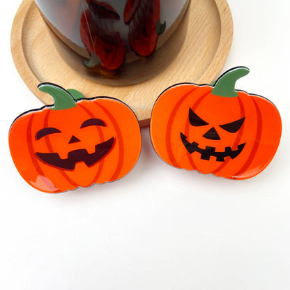 Halloween Smiley Pumpkin Claw Clip