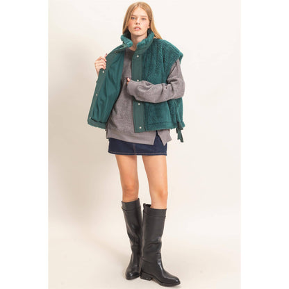 Sherpa Vest With Snap Closure