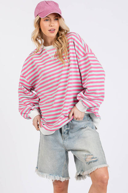 Multi Color Striped Sweatshirt