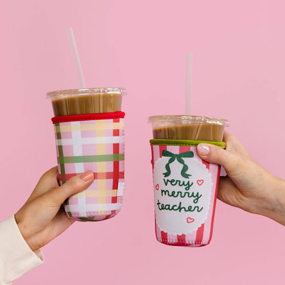 Very Merry Teacher Christmas Drink Sleeve