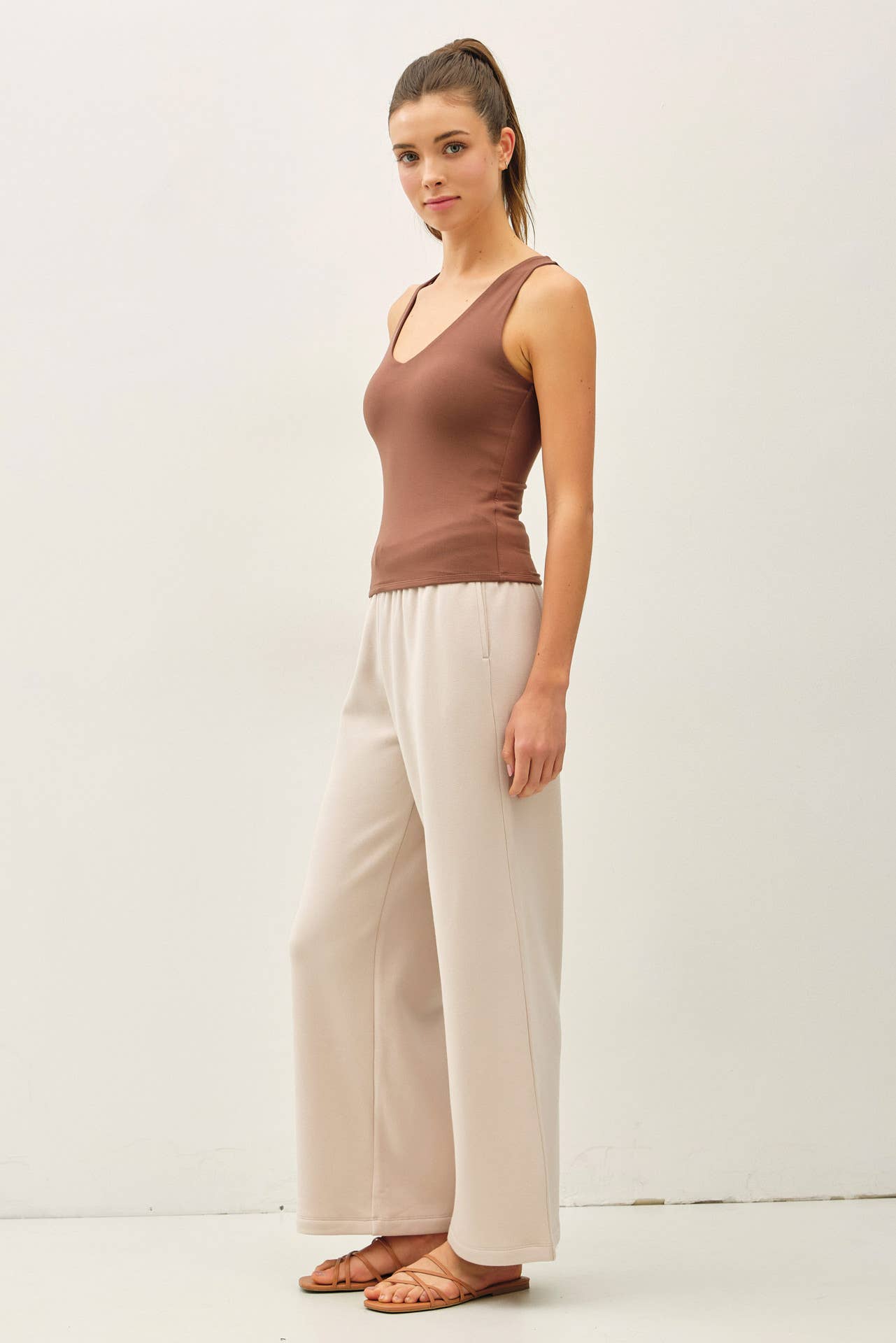 Basic Full Length V-Neck Tank