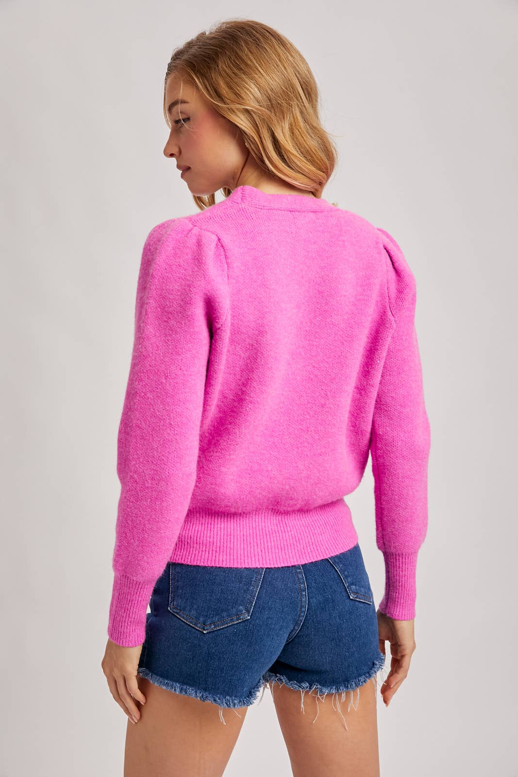 Button Down V-Neck Cardigan