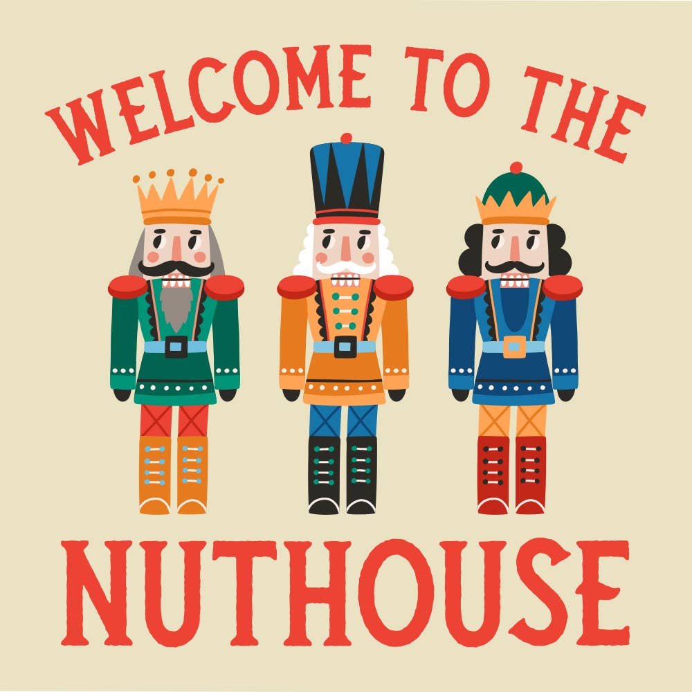 Funny Christmas Napkins |Welcome To The Nuthouse