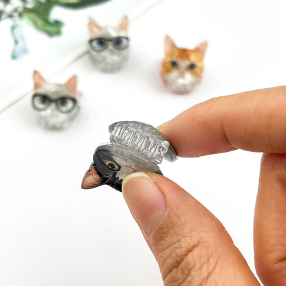 Mini Cat Print Claw Clip