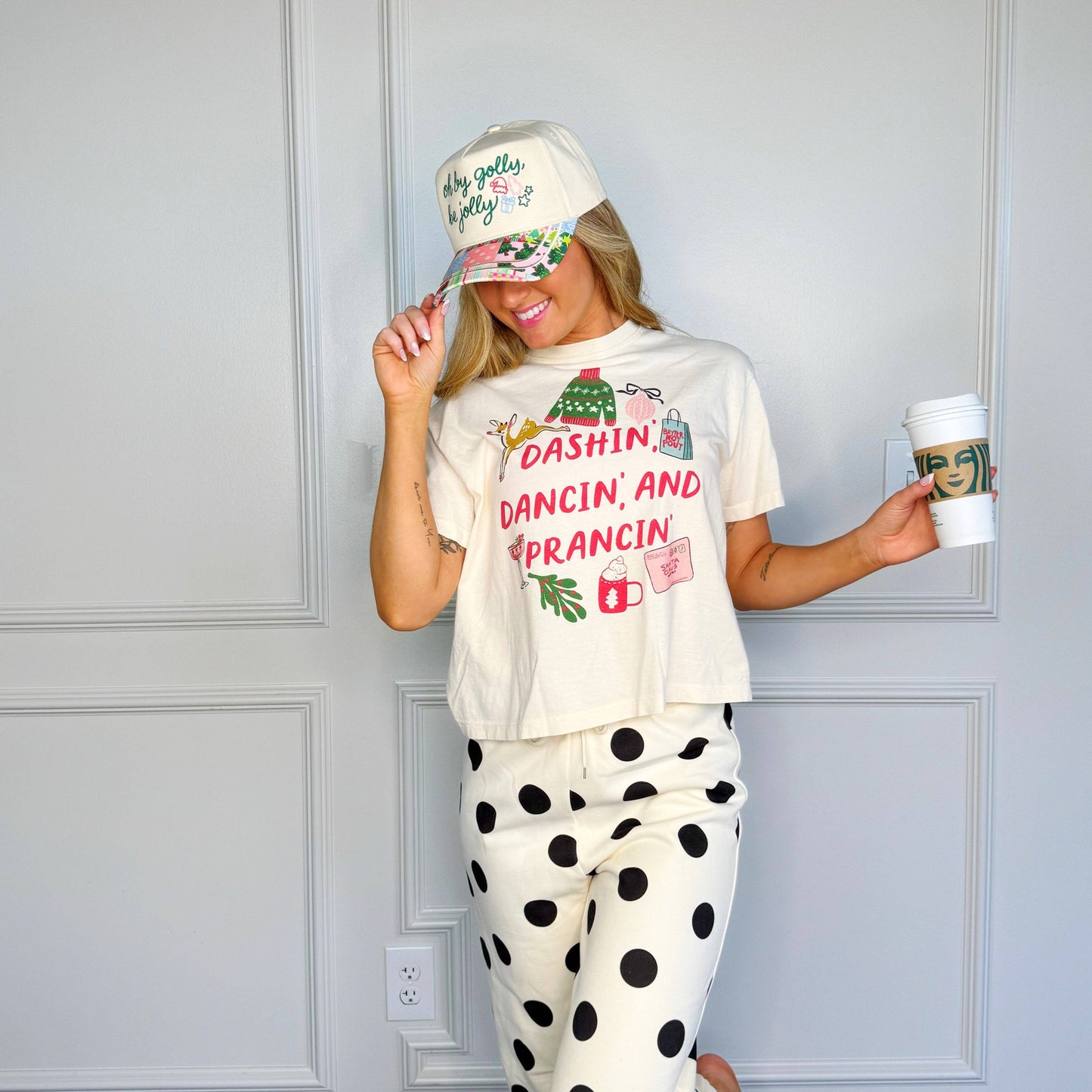 Dashin, Dancin and Prancin Crop Tee