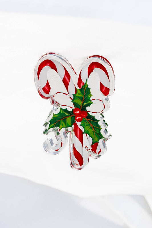 Candy Cane Acrylic Napkin Weight