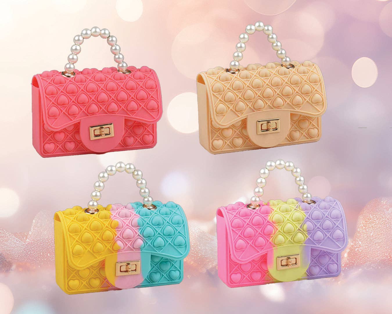 Fidget Pearl Handbag- Pink